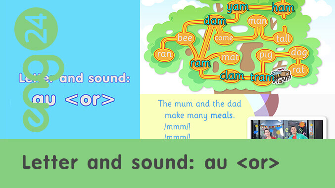 Letter and sound: au <or>