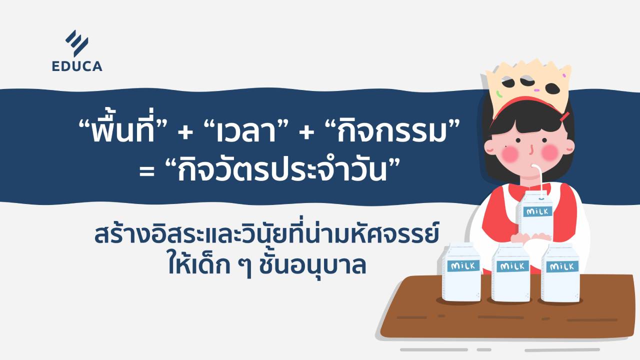 “พื้นที่” + “เวลา” + “กิจกรรม” = “กิจวัตรประจำวัน” สร้างอิสระ และวินัยที่น่ามหัศจรรย์ให้เด็กๆ ชั้นอนุบาล